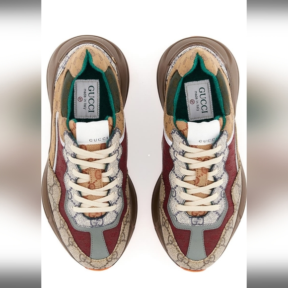 Gucci rhyton GG sneakers size 39.5 us 9.5 - Picture 2 of 8